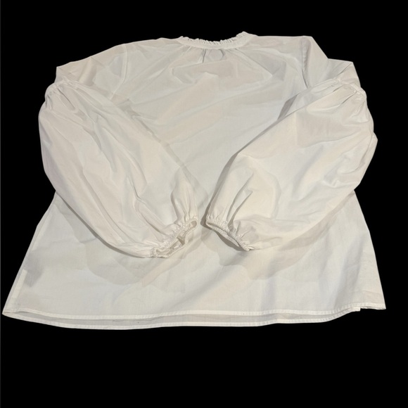 Worthington ladies’ large Regency Bishop Sleeve White Blouse ruffled collar - Picture 5 of 10